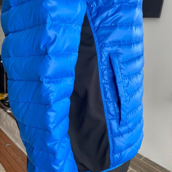 HBC Women's Sport Down Filled Puffer Blue Jacket SZ L - Picture 4 of 14